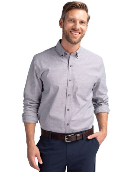Men's Stretch Oxford Woven Shirt | Cutter & Buck Australia