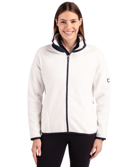 Ladies Cascade Eco Sherpa Full Zip Jacket | Cutter & Buck Australia