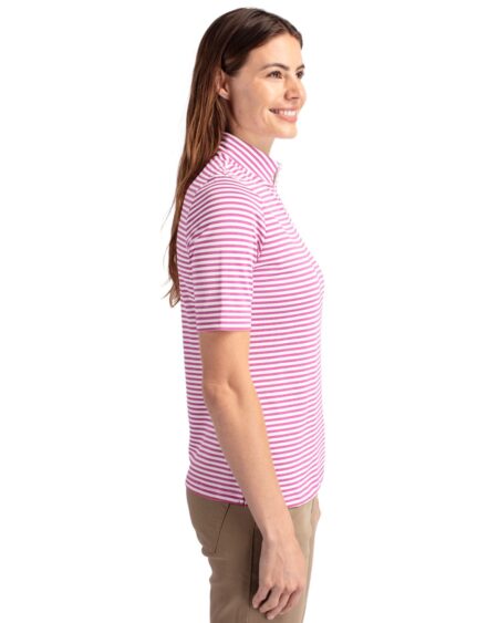 Ladies Virtue Eco Pique Stripe Polo | Cutter & Buck Australia