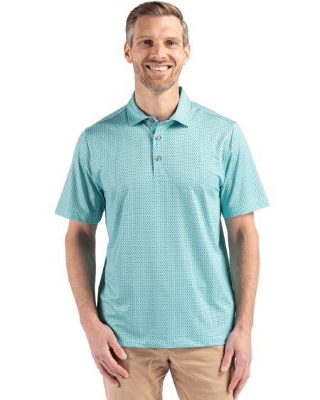 Pike Eco Shadow Check Print Polo | Cutter & Buck Australia